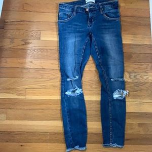 Skinny Ripped blue jeans